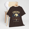Dark Slate Gray Chicago Midnight Club T‑Shirt – Retro City Skyline "Where Night Is Legend"