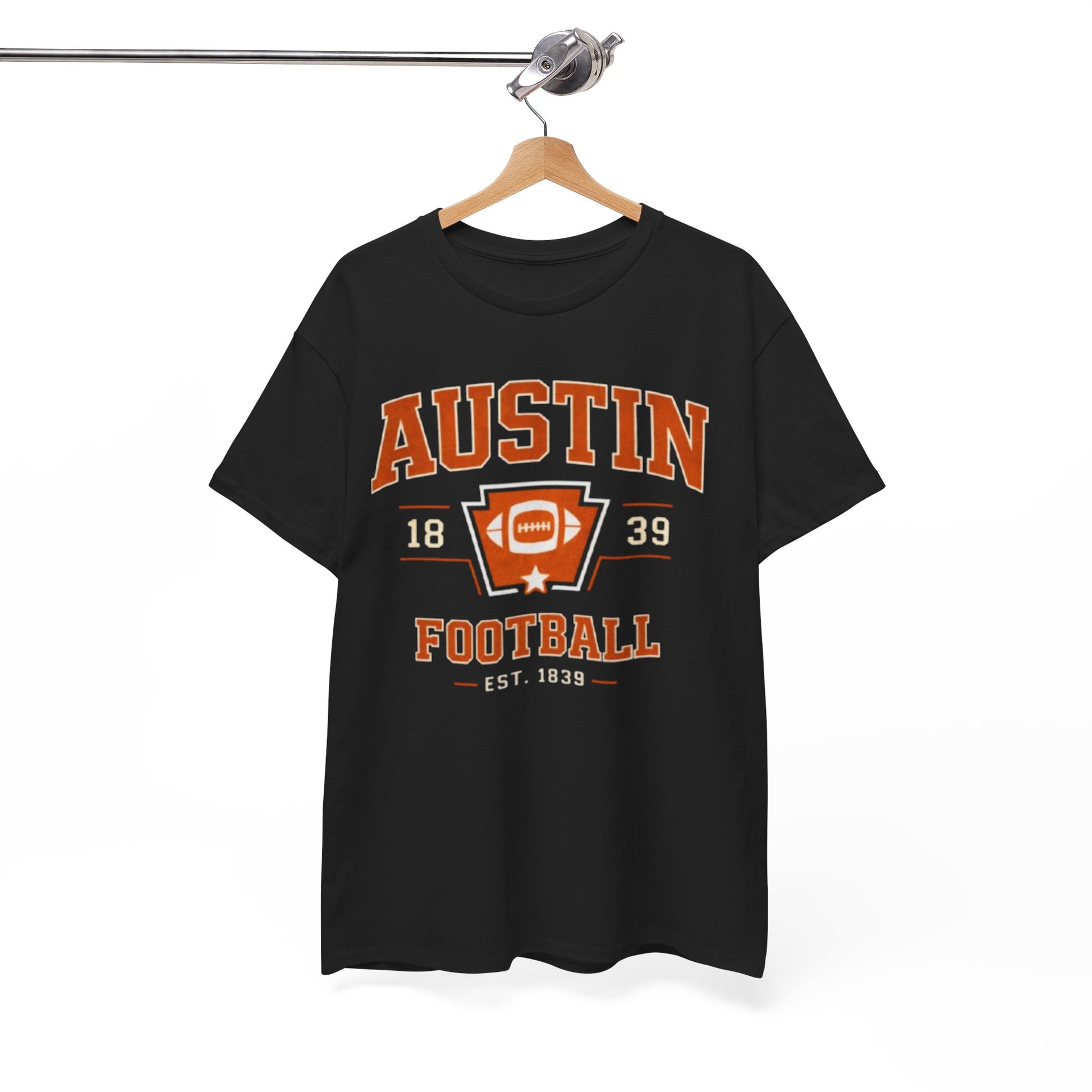 White Smoke Austin Football Graphic Tee – Vintage Collegiate Football Shirt