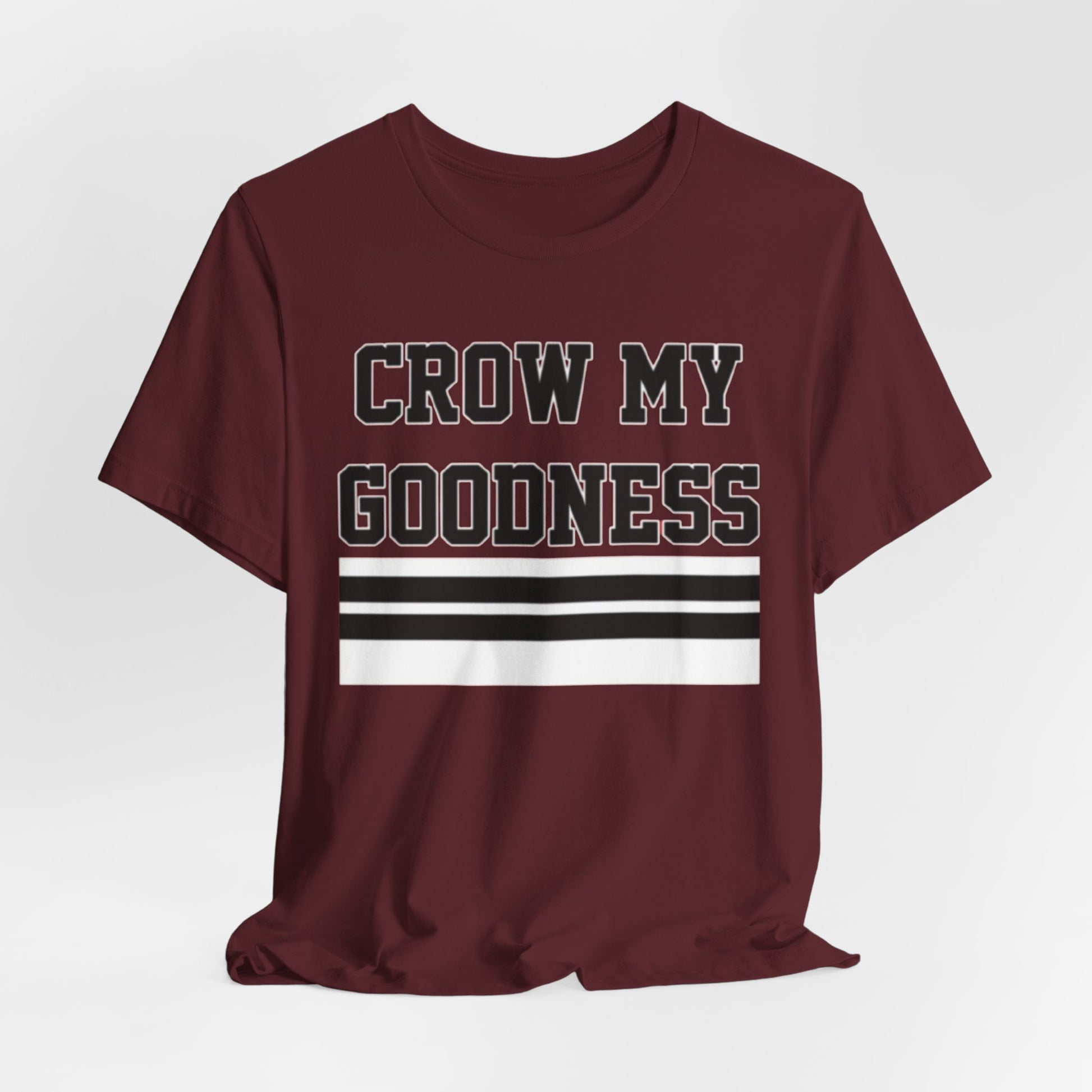 Lavender Chicago Crow My Goodness Tee — Vintage Striped Graphic T‑Shirt