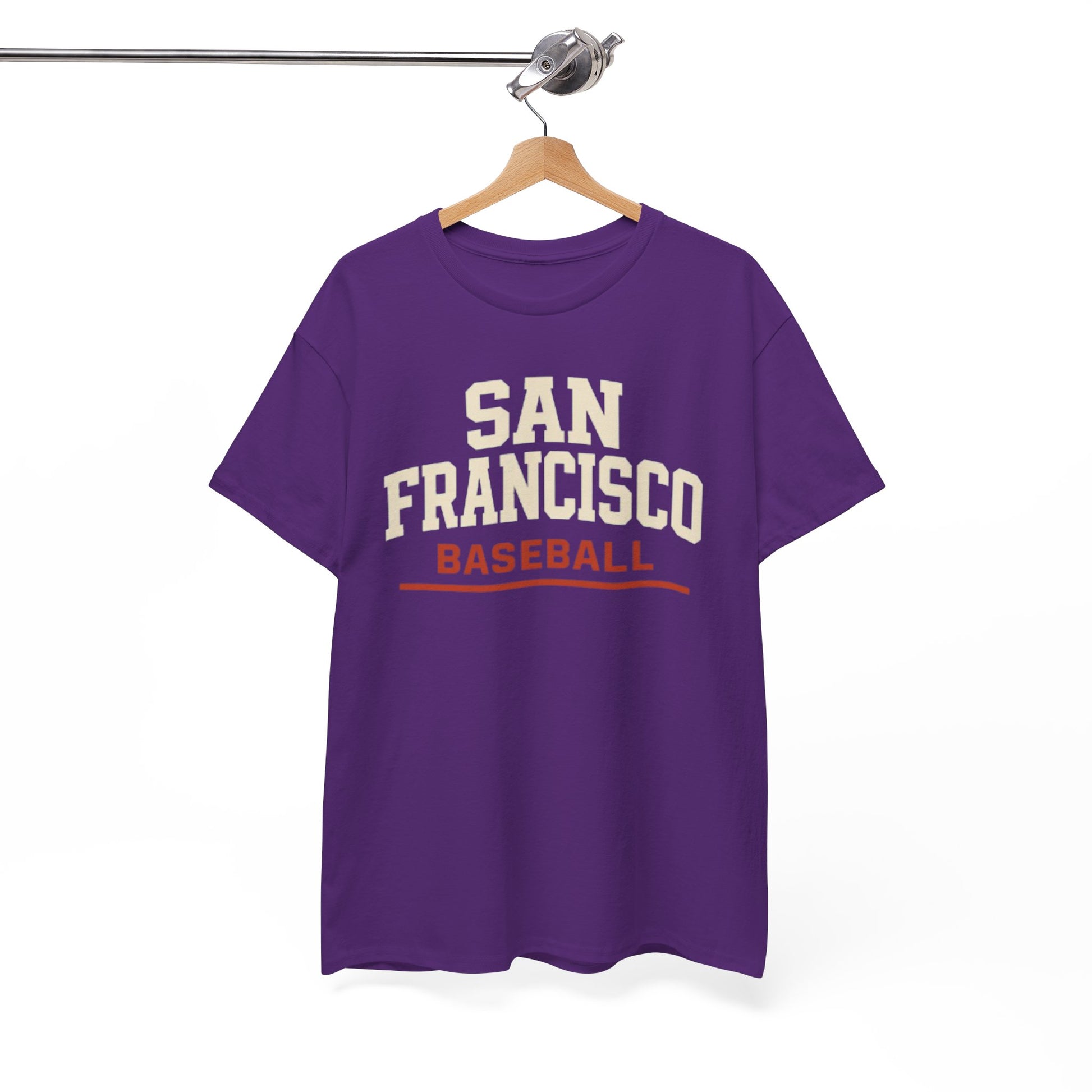 White Smoke San Francisco Baseball Tee — Retro City Sports T‑Shirt