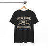 White Smoke New York State Champs Basketball T-Shirt — Vintage Collegiate Tee