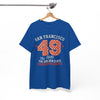 White Smoke San Francisco 49 Vintage Number T-Shirt – Golden State City Sports Style