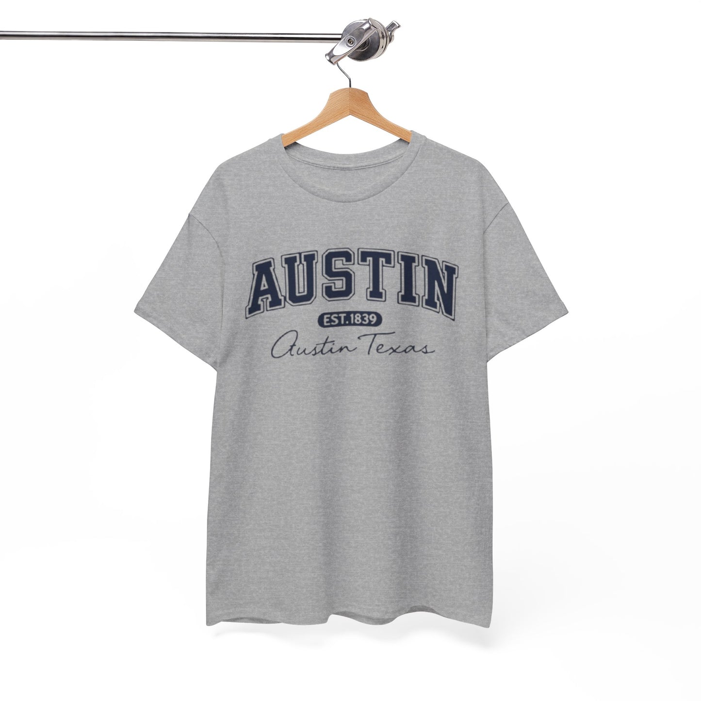 Austin Script College Tee – Austin, Texas Graphic T-Shirt