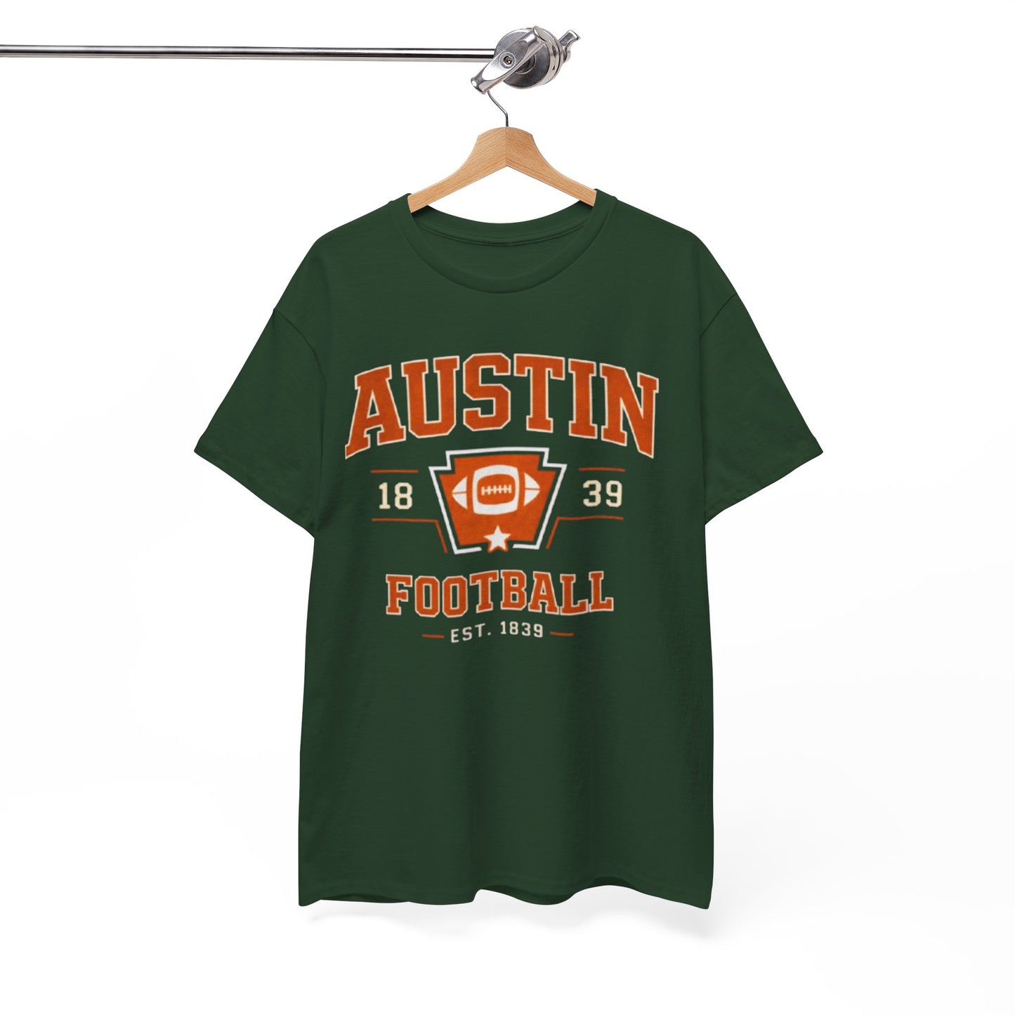 White Smoke Austin Football Graphic Tee – Vintage Collegiate Football Shirt