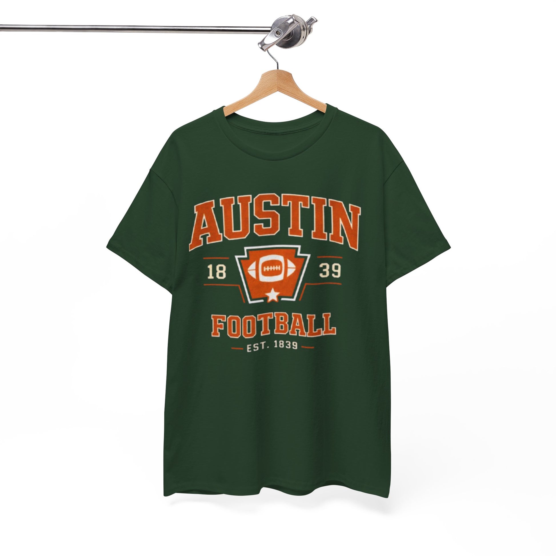 White Smoke Austin Football Graphic Tee – Vintage Collegiate Football Shirt