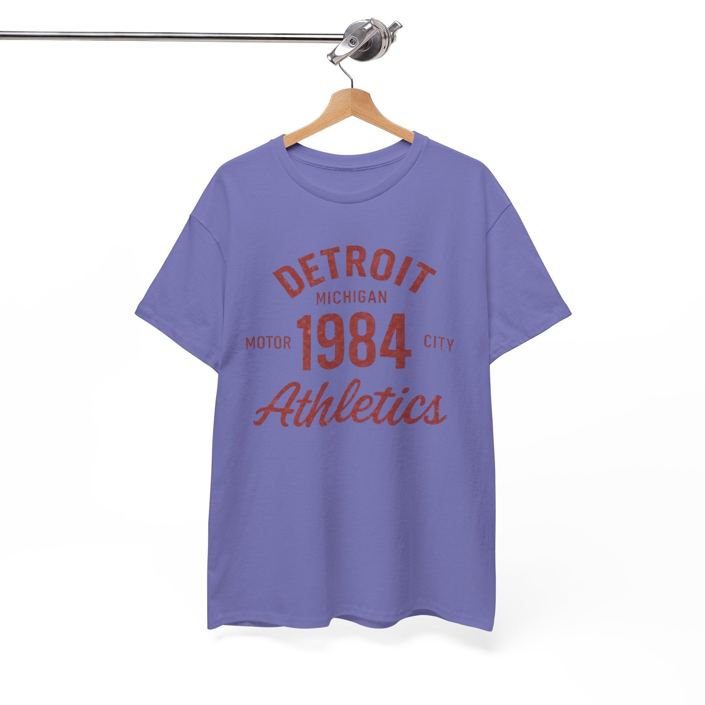 White Smoke Detroit 1984 Athletics T‑Shirt vintage athletic  retro sports tee casual streetwear  Michigan tee  college style