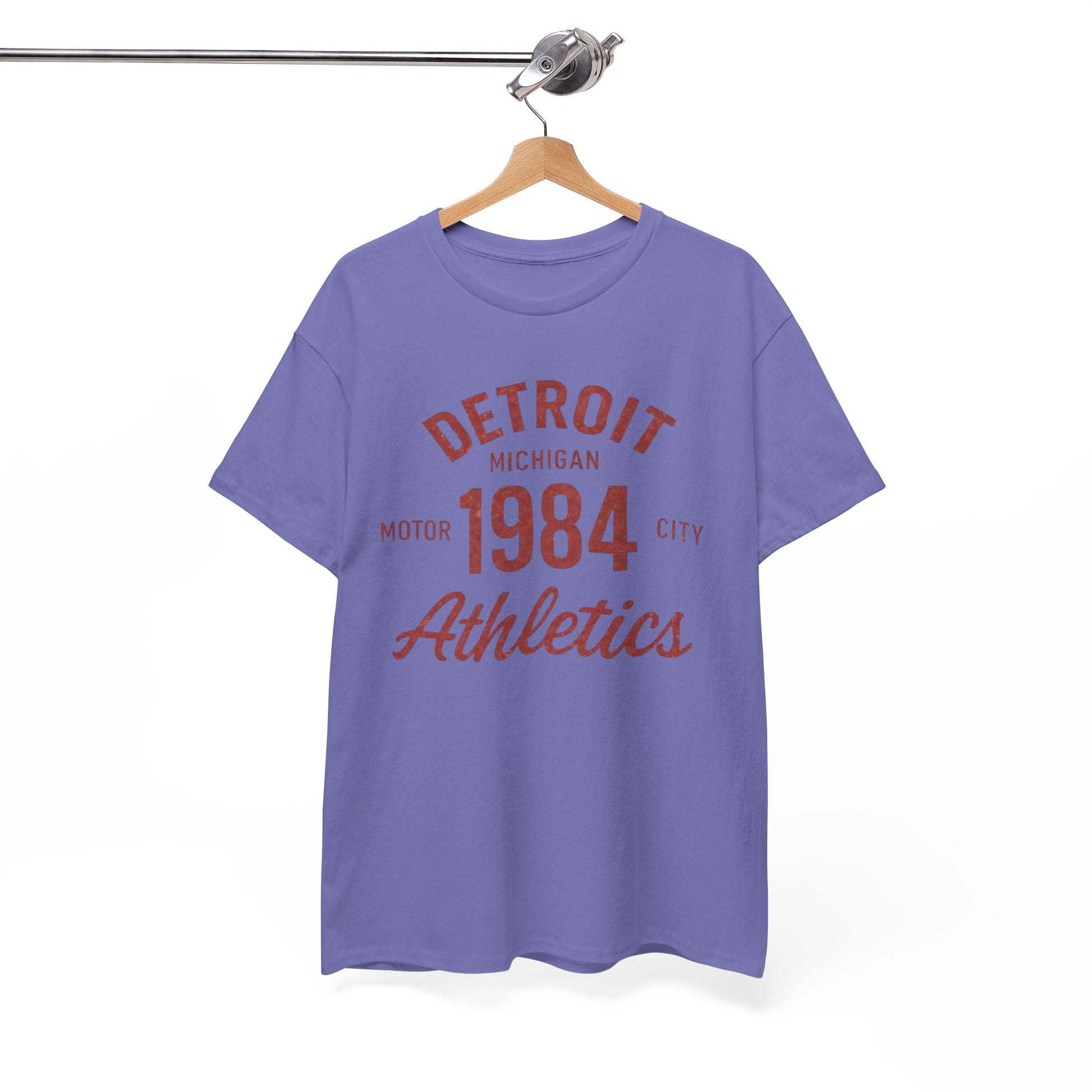 White Smoke Detroit 1984 Athletics T‑Shirt vintage athletic  retro sports tee casual streetwear  Michigan tee  college style
