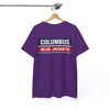 White Smoke Columbus Blue Jackets Retro Block  T-Shirt