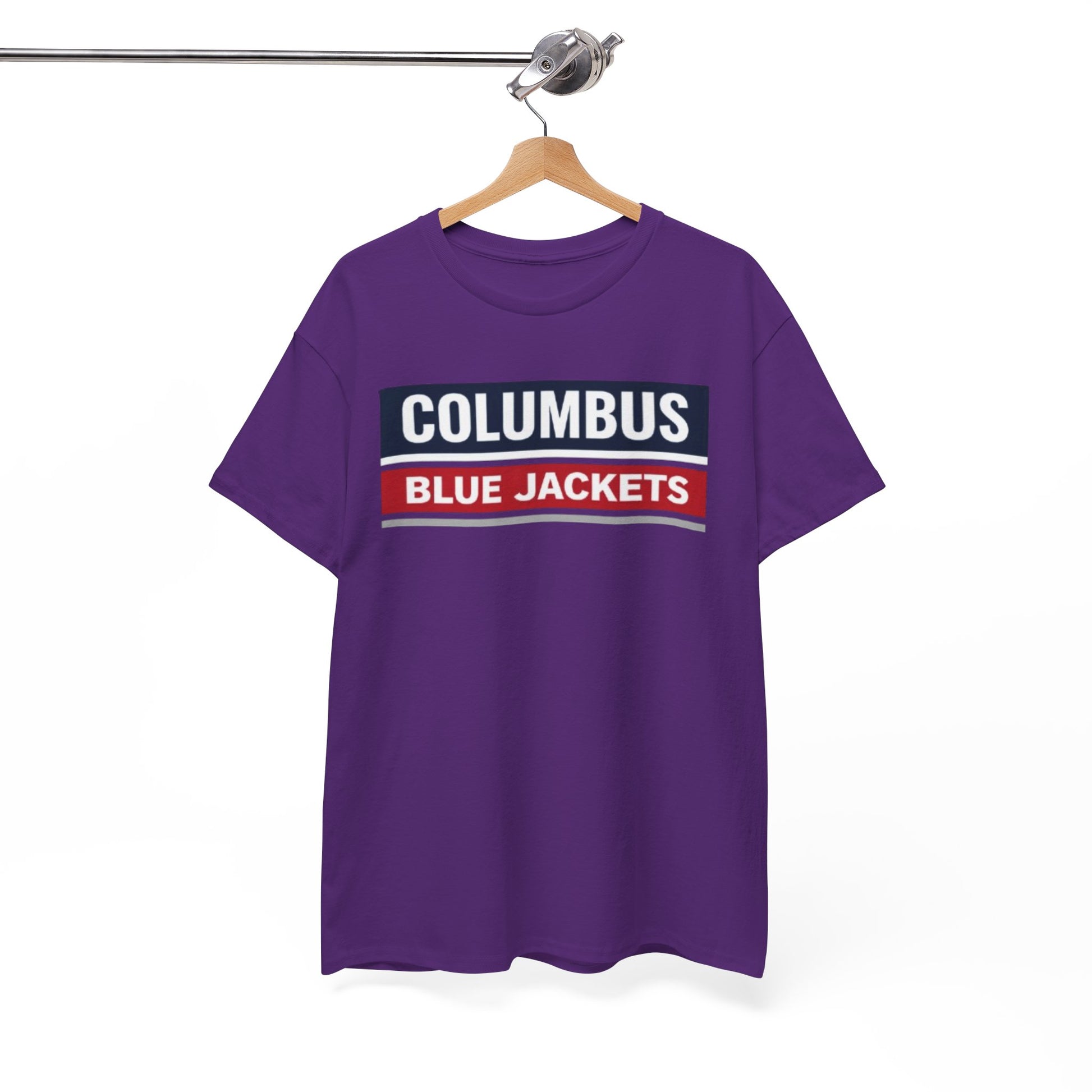White Smoke Columbus Blue Jackets Retro Block  T-Shirt
