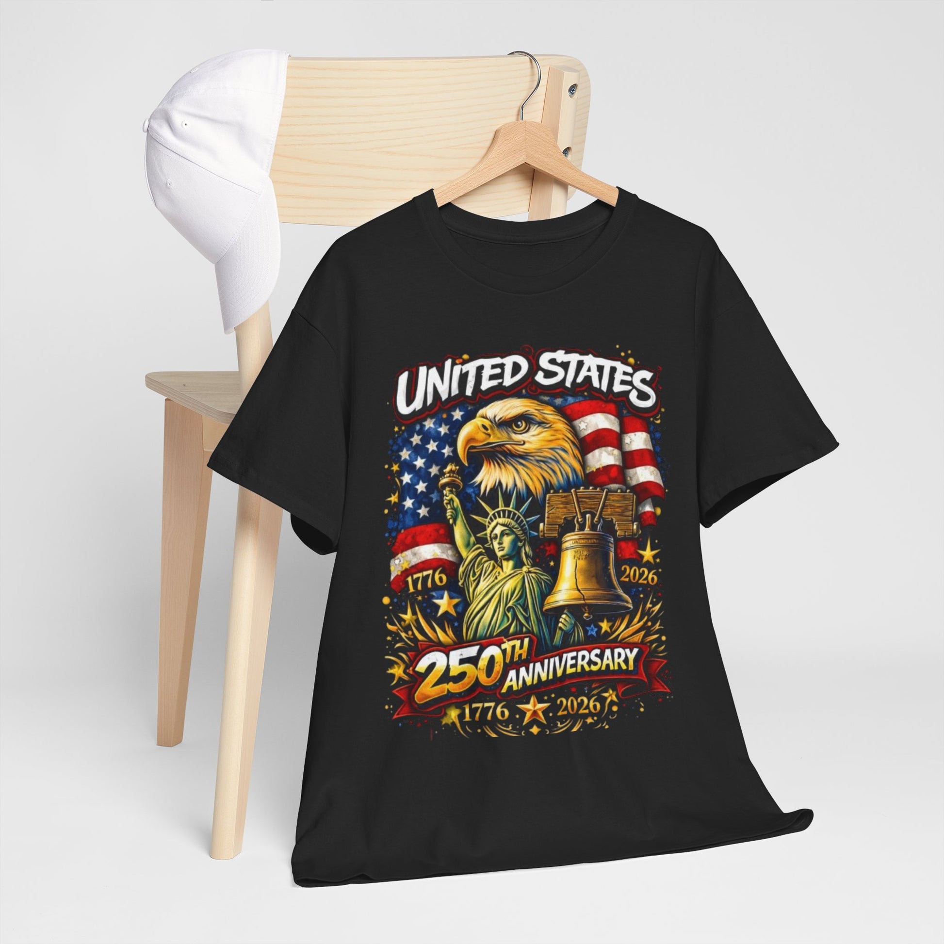 Lavender United States 250th Anniversary Streetwear T-Shirt – Patriotic Urban Graphic Tee