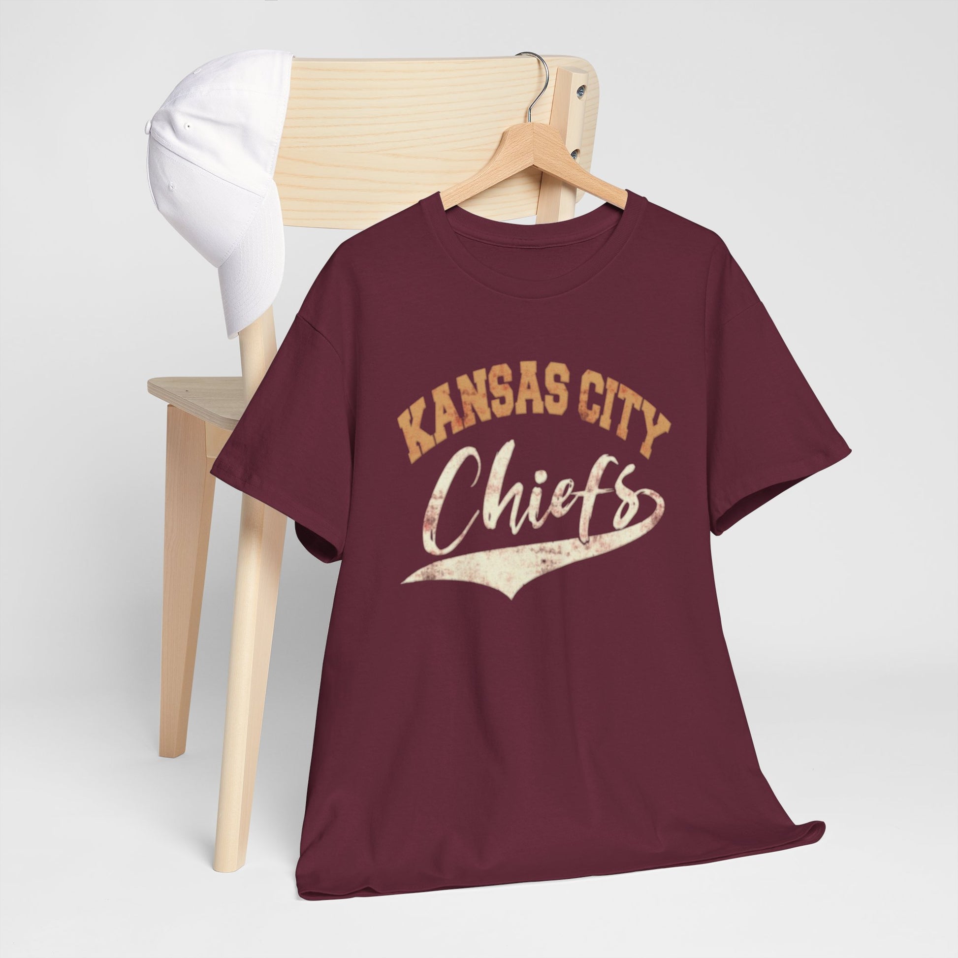 Dark Slate Gray Kansas City Chiefs Vintage Script T-Shirt