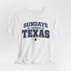 Lavender Texas Football Shirt – Sundays Hit Different in Texas Dallas Game Day T Shirt