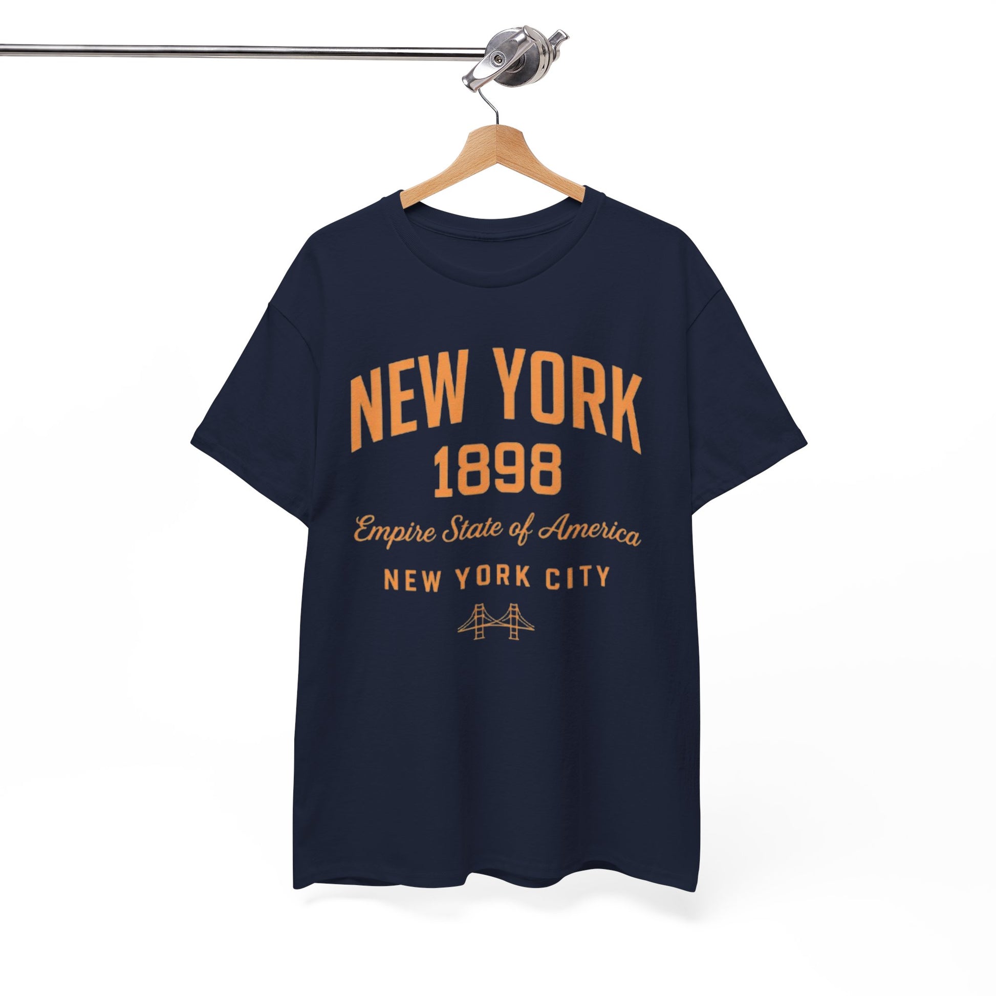 White Smoke New York 1898 Vintage Tee — Empire State of America City T‑Shirt