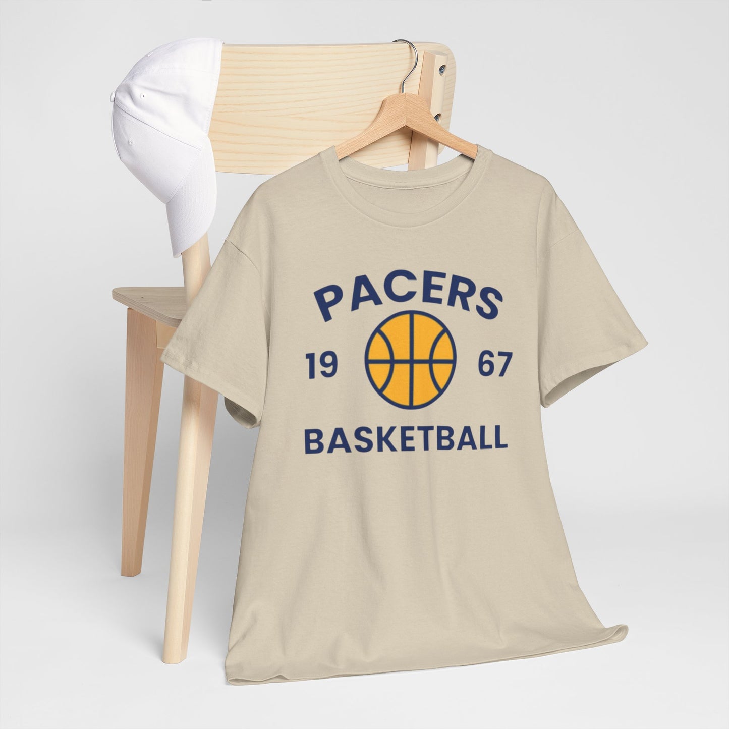 Gray Pacers Basketball Tee – Vintage 1967 Basketball Graphic Shirt