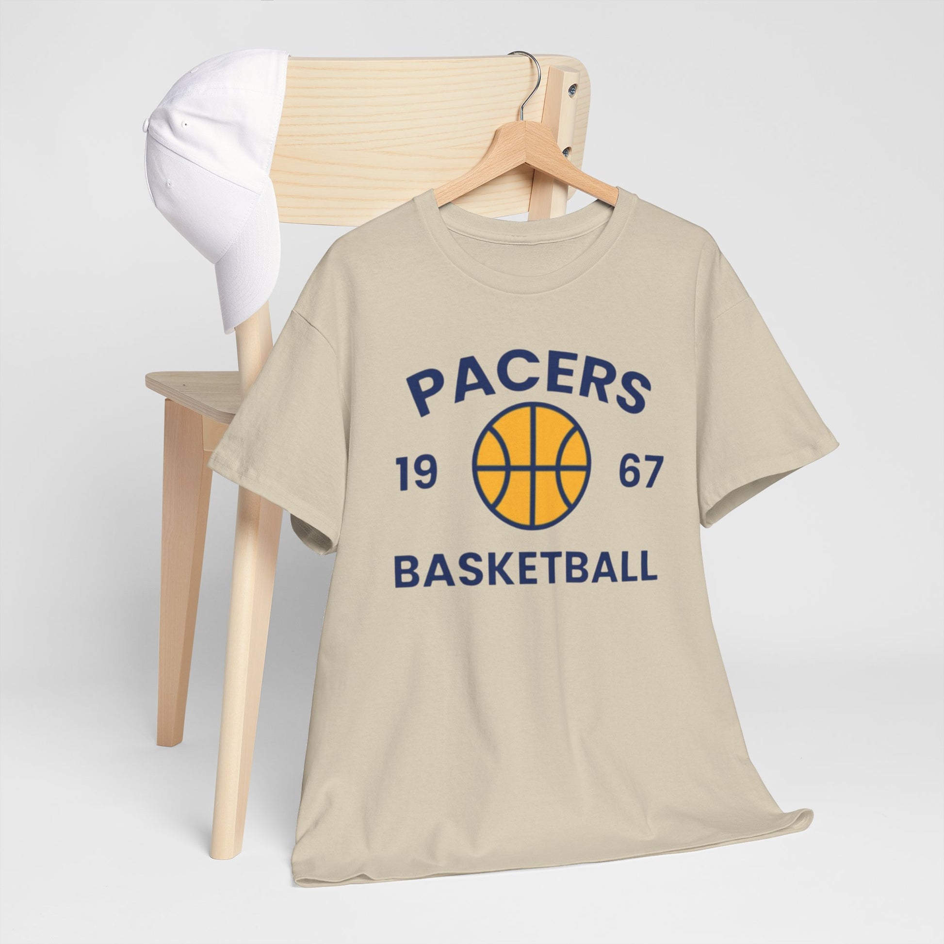 Gray Pacers Basketball Tee – Vintage 1967 Basketball Graphic Shirt