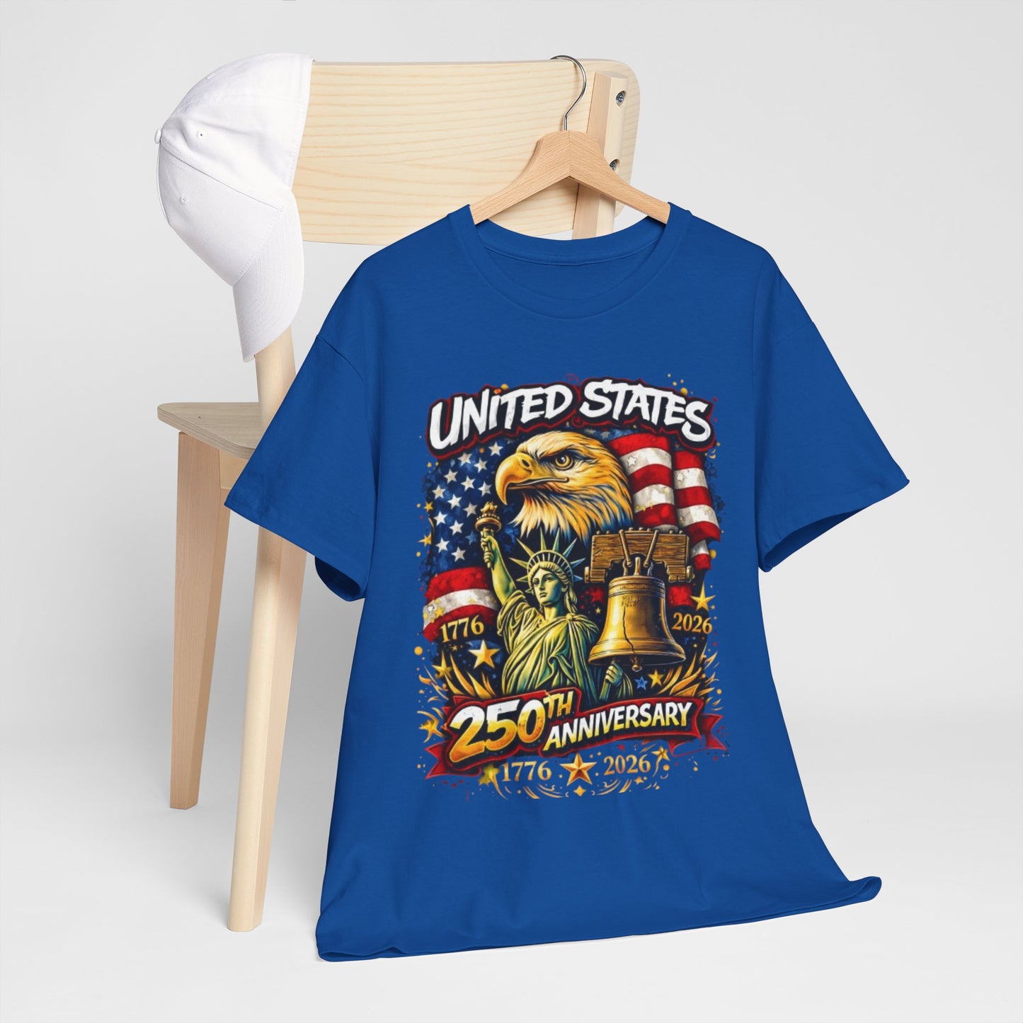 Lavender United States 250th Anniversary Streetwear T-Shirt – Patriotic Urban Graphic Tee