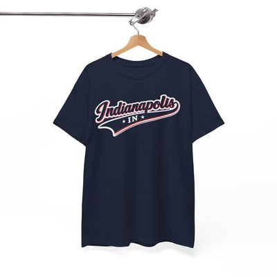 Indianapolis Script Tee — Vintage City Baseball  T‑Shirt – lightweight game day shirt, casual fan outfit, image 1.0