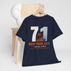 Dark Slate Gray New York City 7 to 1 Skyline Tee — The City That Never Sleeps