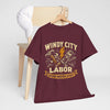 Lavender Windy City Labor Chicago Industrial District T-Shirt – Vintage Worker Tools Graphic Tee