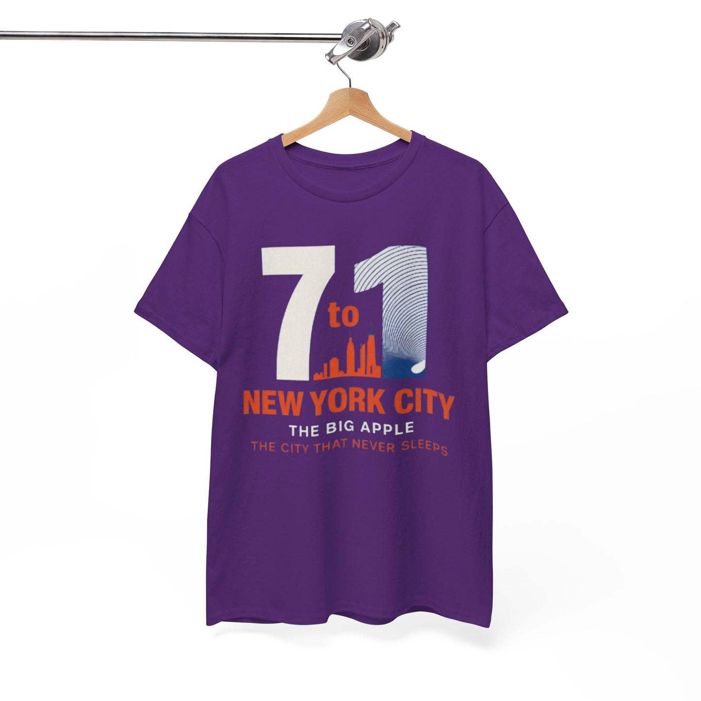 White Smoke New York City 7 to 1 Skyline Tee — The City That Never Sleeps