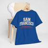Dark Slate Blue San Francisco Baseball Tee — Retro City Sports T‑Shirt
