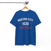 White Smoke Boston City 1630 Athletics Tee — Vintage Massachusetts Sports T‑Shirt