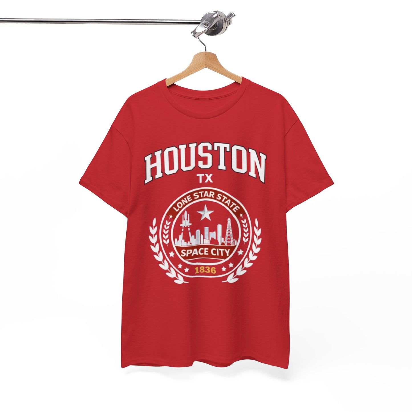 Houston TX Space City Crest T-Shirt — Houston Skyline Graphic Tee