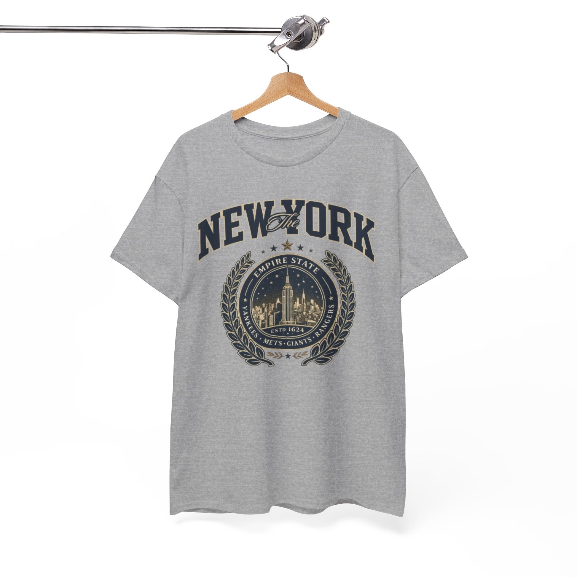 White Smoke New York Vintage Crest Tee arched collegiate lettering t-shirt