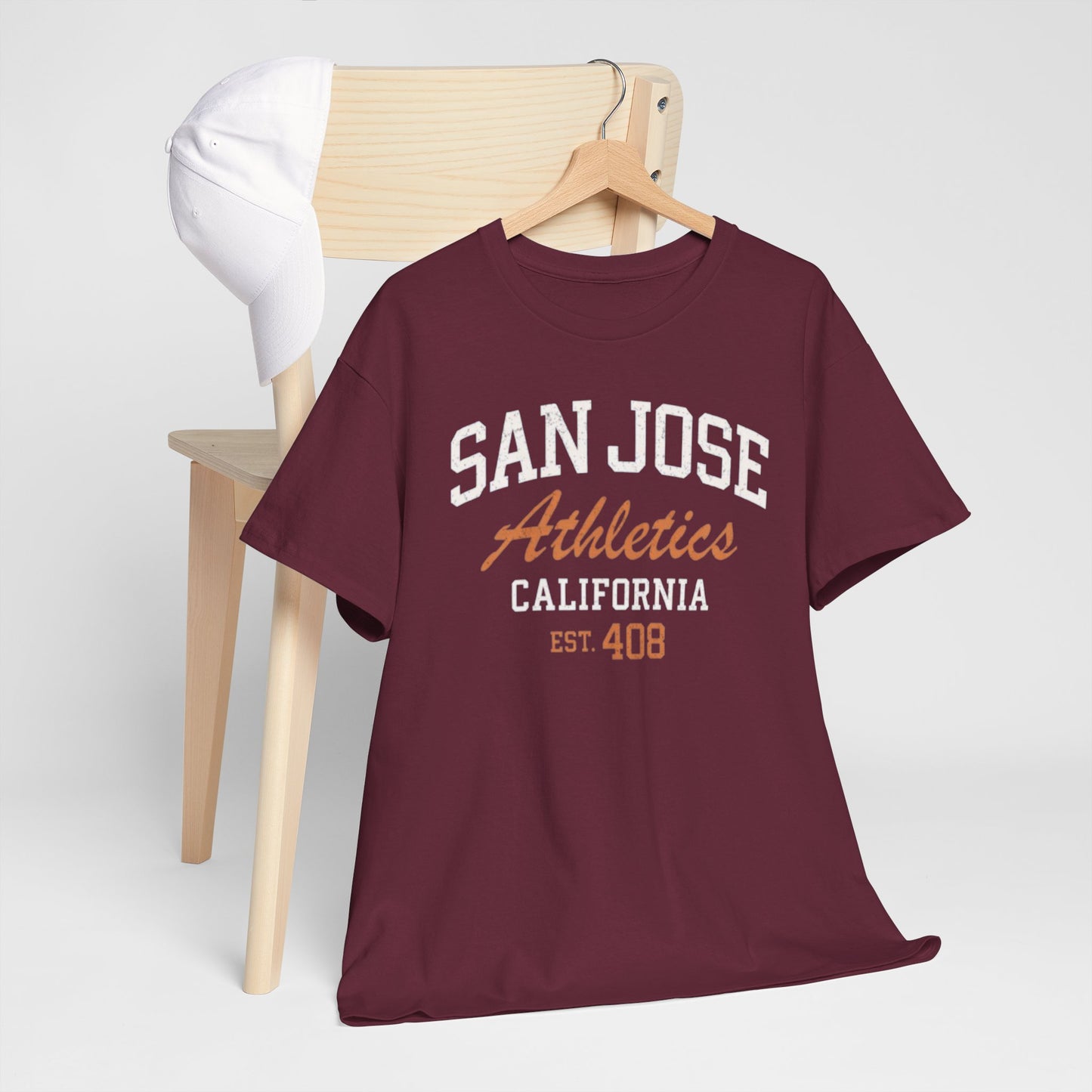 San Jose Athletics California Tee — "Est. 408" Vintage College Shirt
