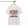 White Smoke Detroit Strong T-Shirt — Motor City "Blue Collar Champions" Tee
