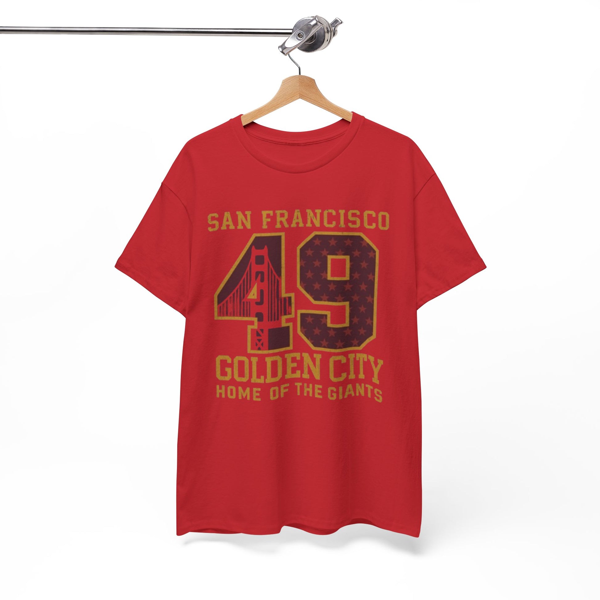 White Smoke San Francisco 49 Golden City Graphic T-Shirt – Vintage Sports City Design