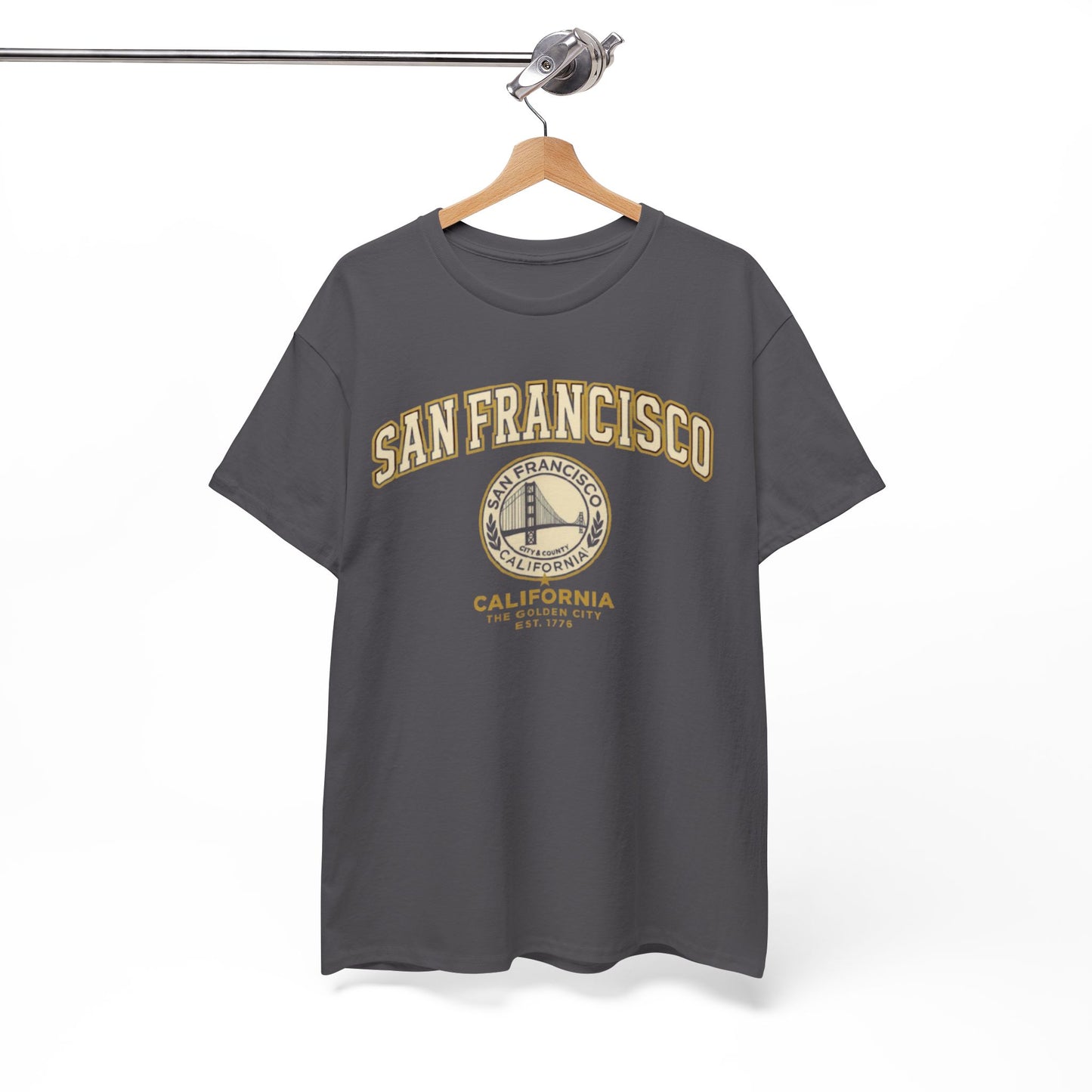 White Smoke Golden City San Francisco Heritage Graphic T-Shirt – California Urban Classic Tee