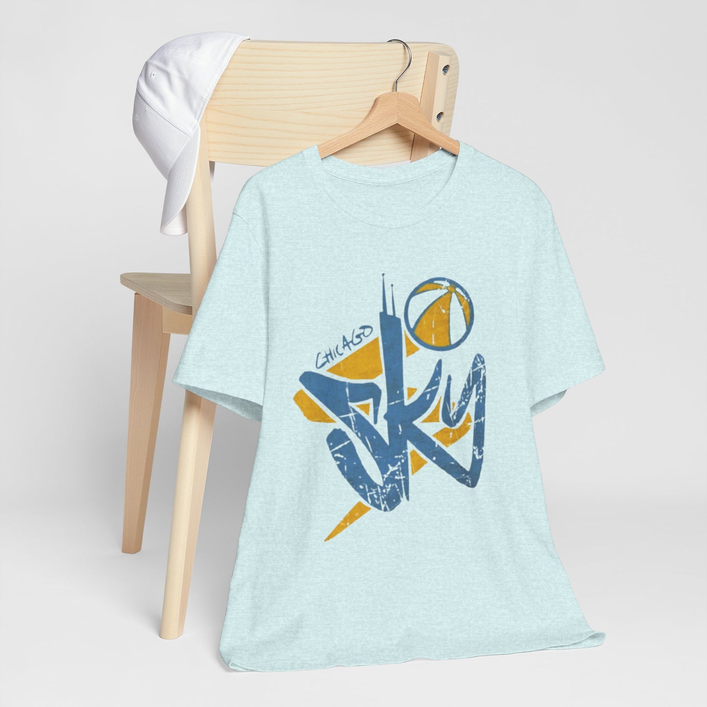 Chicago Sky Basketball Tee – Distressed Logo Graphic Shirt
