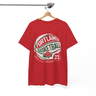 Portland Basketball Rose City Tee — Vintage Hoop Shirt – nfl fan apparel, game day outfit, image 1.0