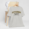 Gray Pittsburgh Football Tee – Vintage Collegiate Crewneck T-Shirt