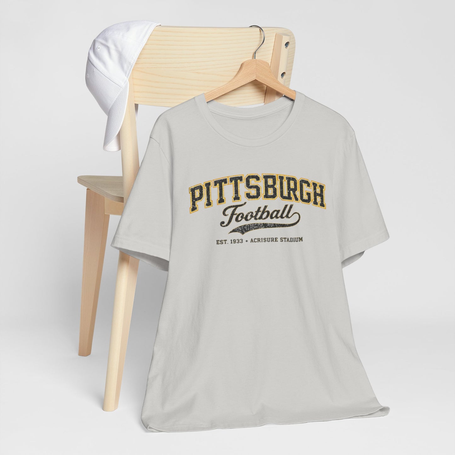 Pittsburgh Football Tee – Vintage Collegiate Crewneck T-Shirt