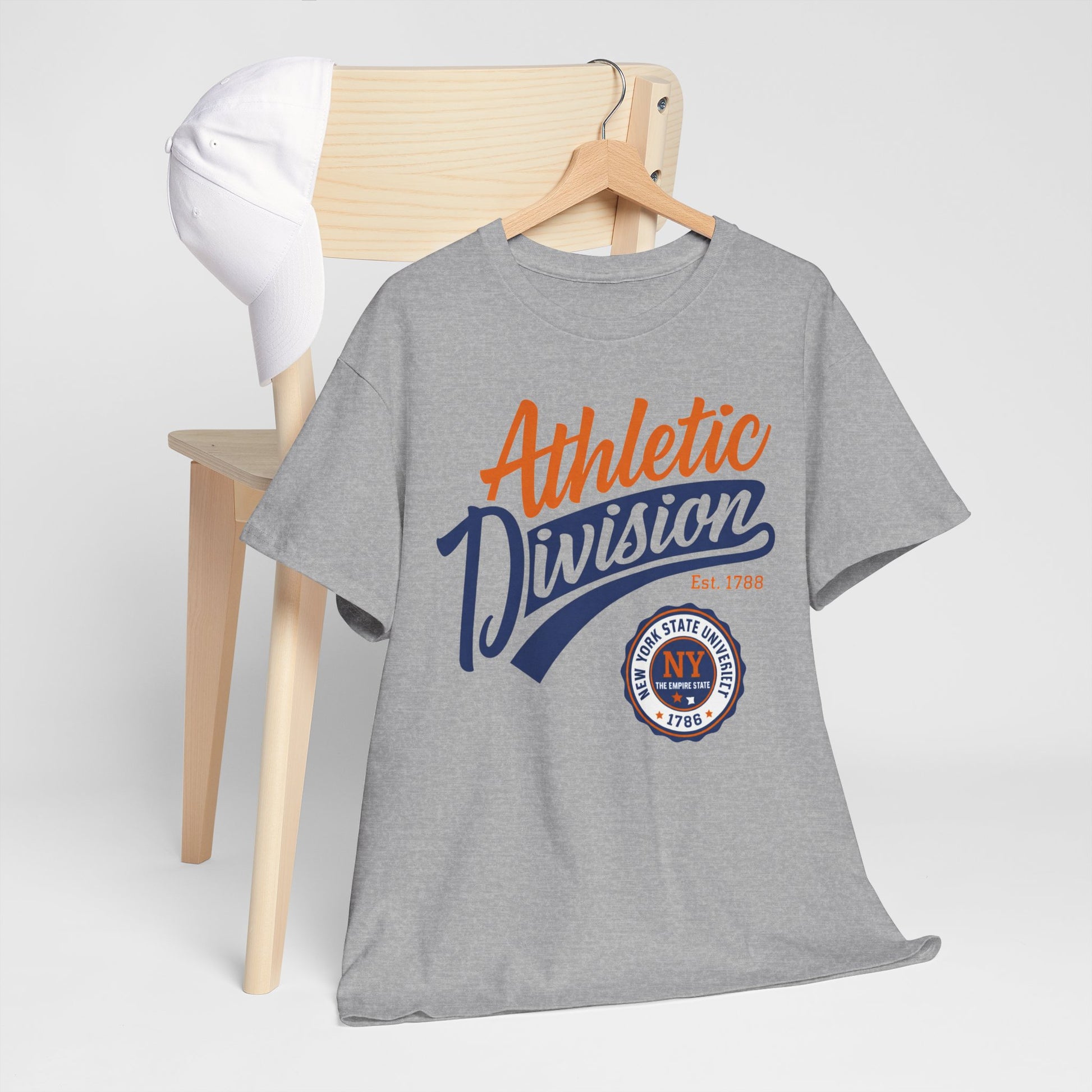 Dark Gray New York Athletic Division Tee — Vintage Sports Graphic T‑Shirt ("Athletic Division")