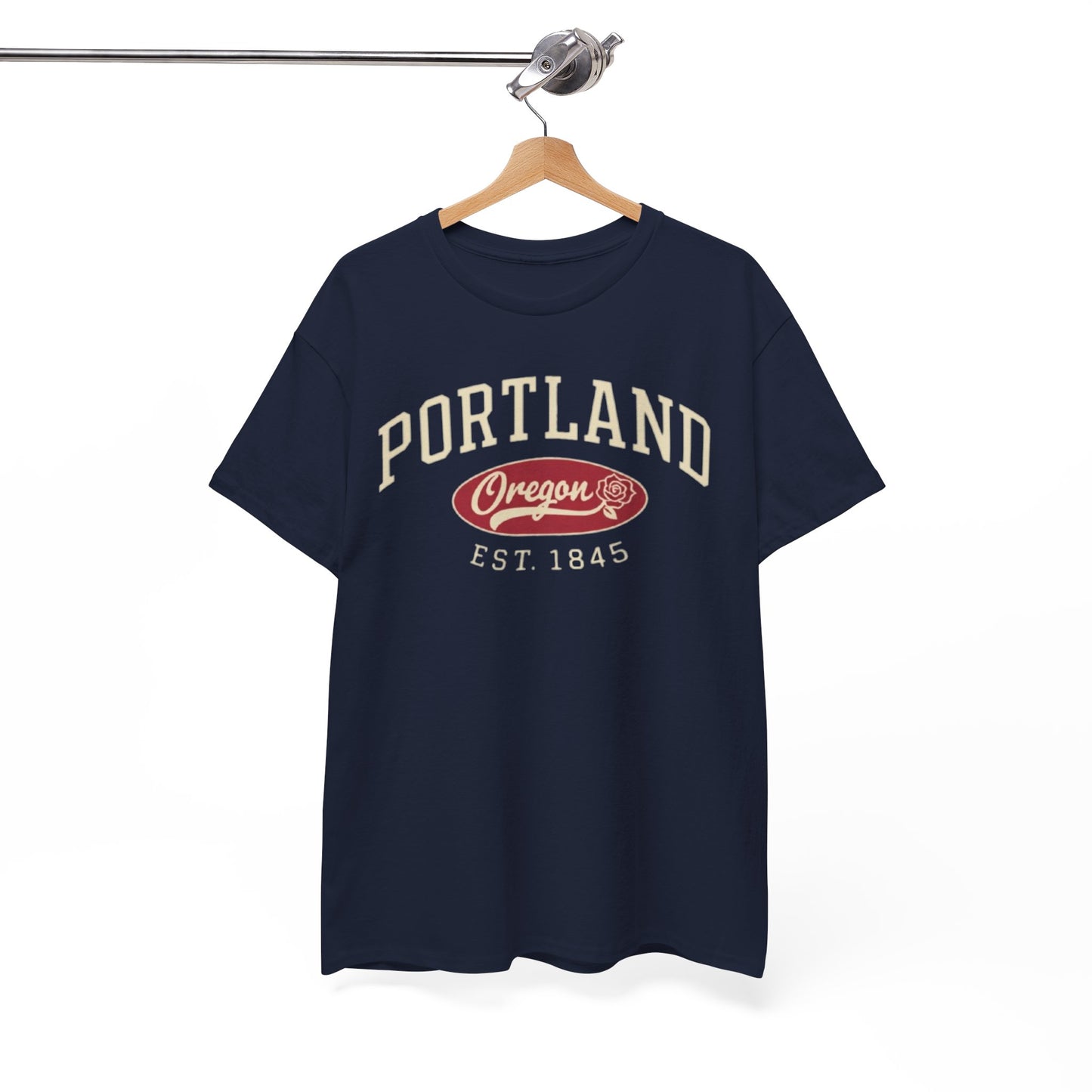 Portland Oregon Est. 1845 T‑Shirt — Vintage City Tee – sportswear style, breathable comfort wear, image 1.0