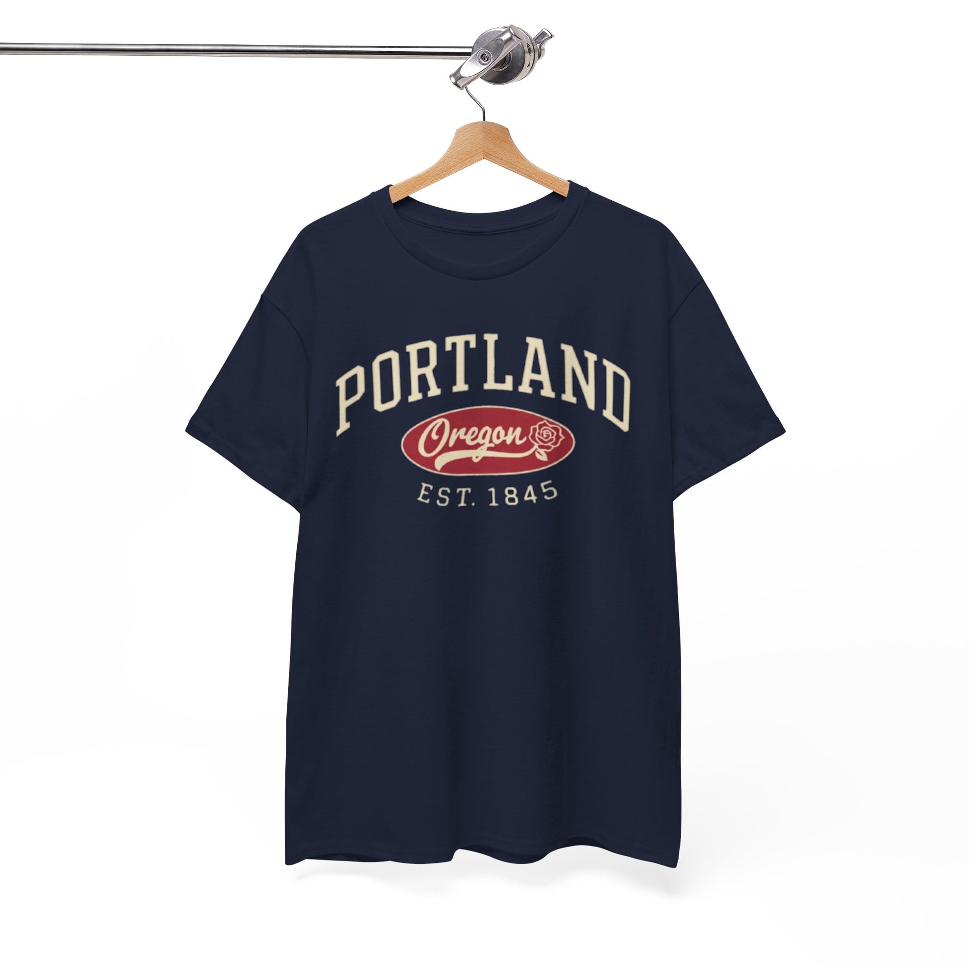 Portland Oregon Est. 1845 T‑Shirt — Vintage City Tee – sportswear style, breathable comfort wear, image 1.0