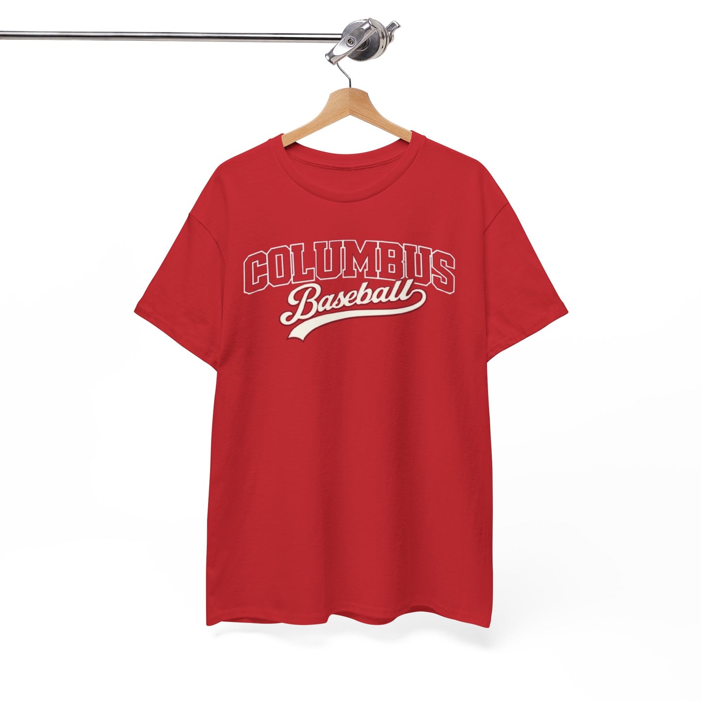 White Smoke Columbus Baseball Tee — Vintage Shirt