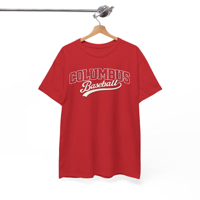 White Smoke Columbus Baseball Tee — Vintage Shirt