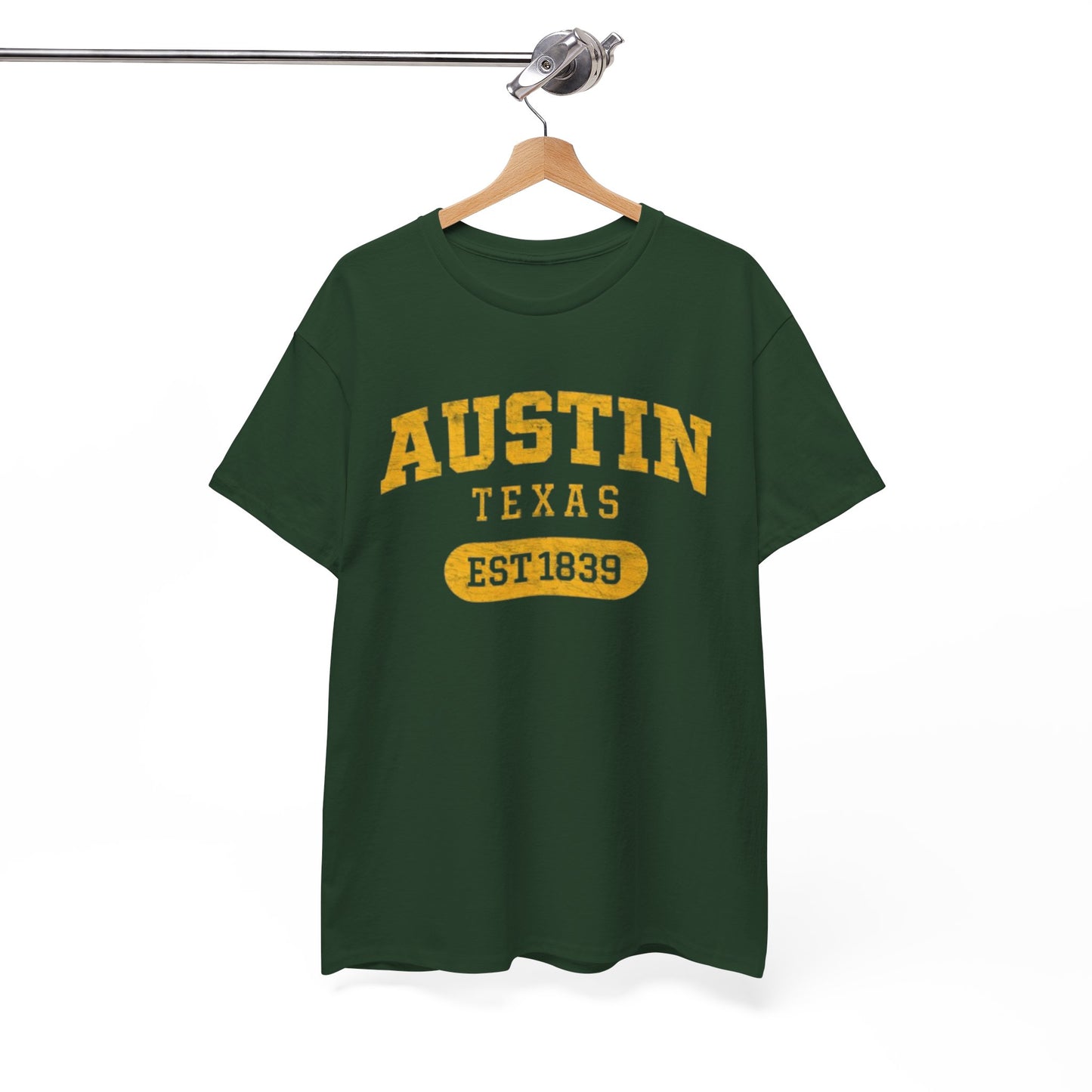 White Smoke Austin Texas EST 1839 Graphic T-Shirt – Vintage College Style City Tee