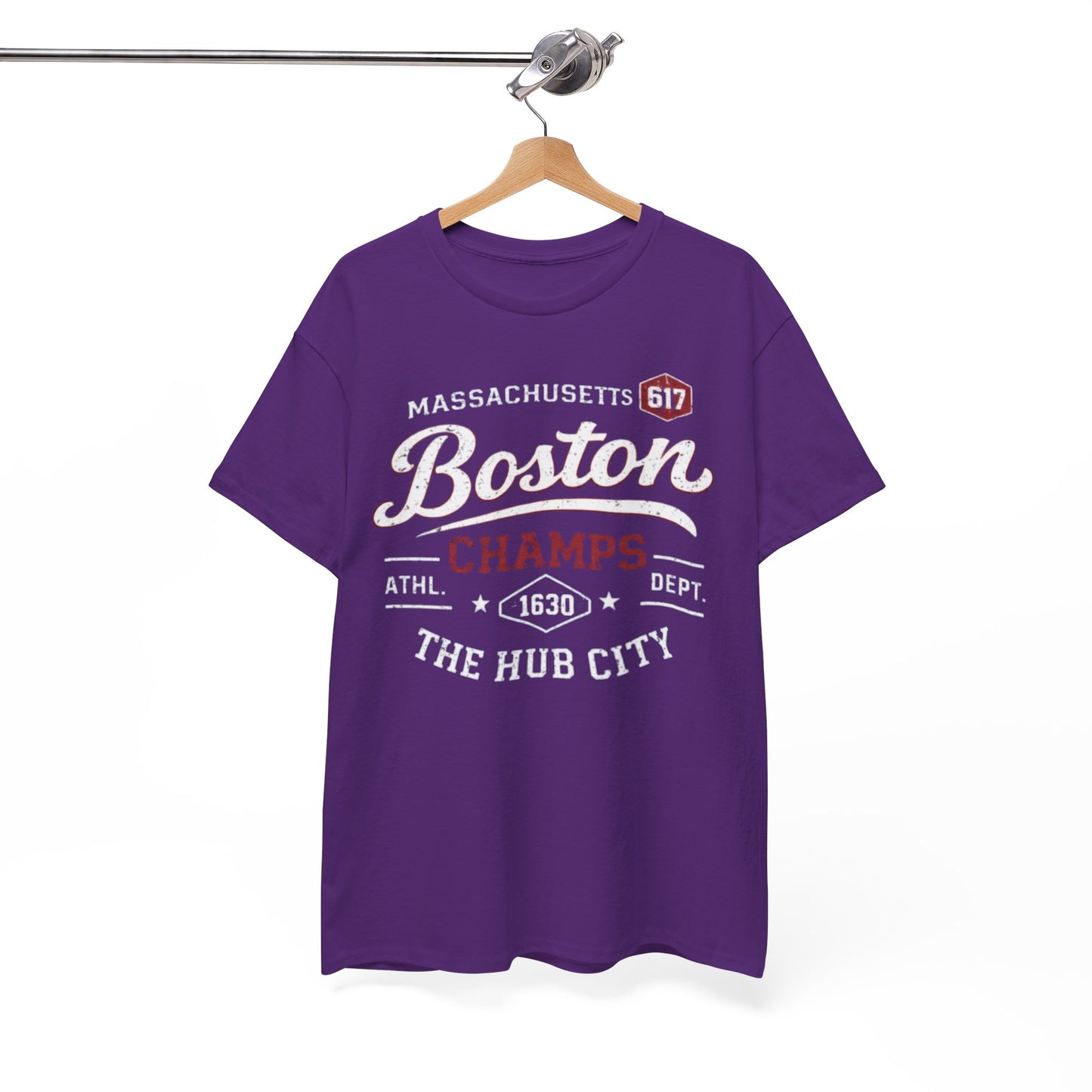 White Smoke Boston Champs T‑Shirt — The Hub City Retro Athletic Tee