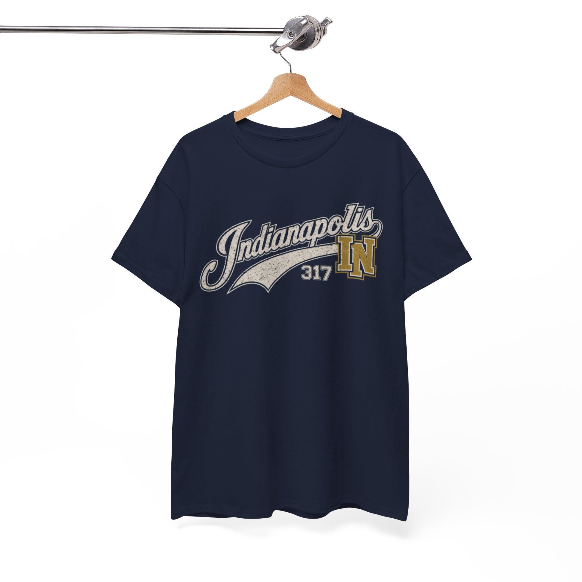 Indianapolis 317 Shirt Vintage Script Tee Indiana T Shirt Retro City Graphic – breathable comfort wear, casual fan outfit, image 1.0