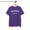 White Smoke Sacramento California Tee — Vintage Collegiate City Shirt