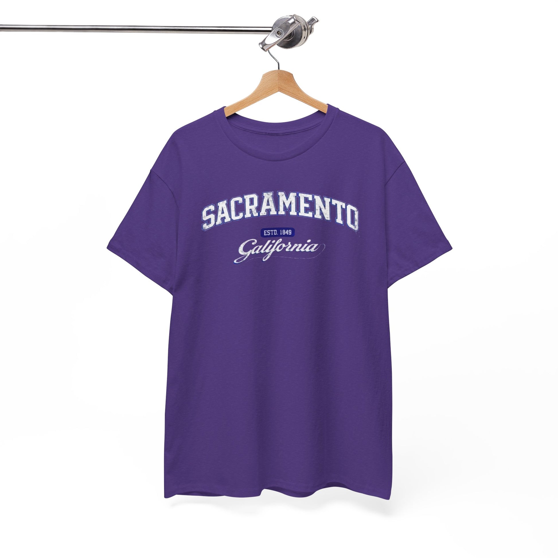 White Smoke Sacramento California Tee — Vintage Collegiate City Shirt
