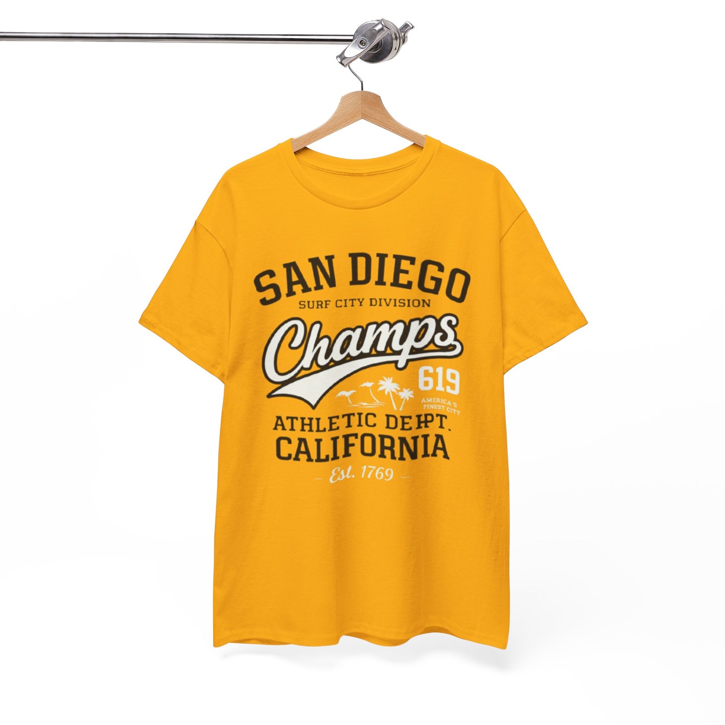 San Diego Champs Athletic T-Shirt — California 619 Surf City Tee