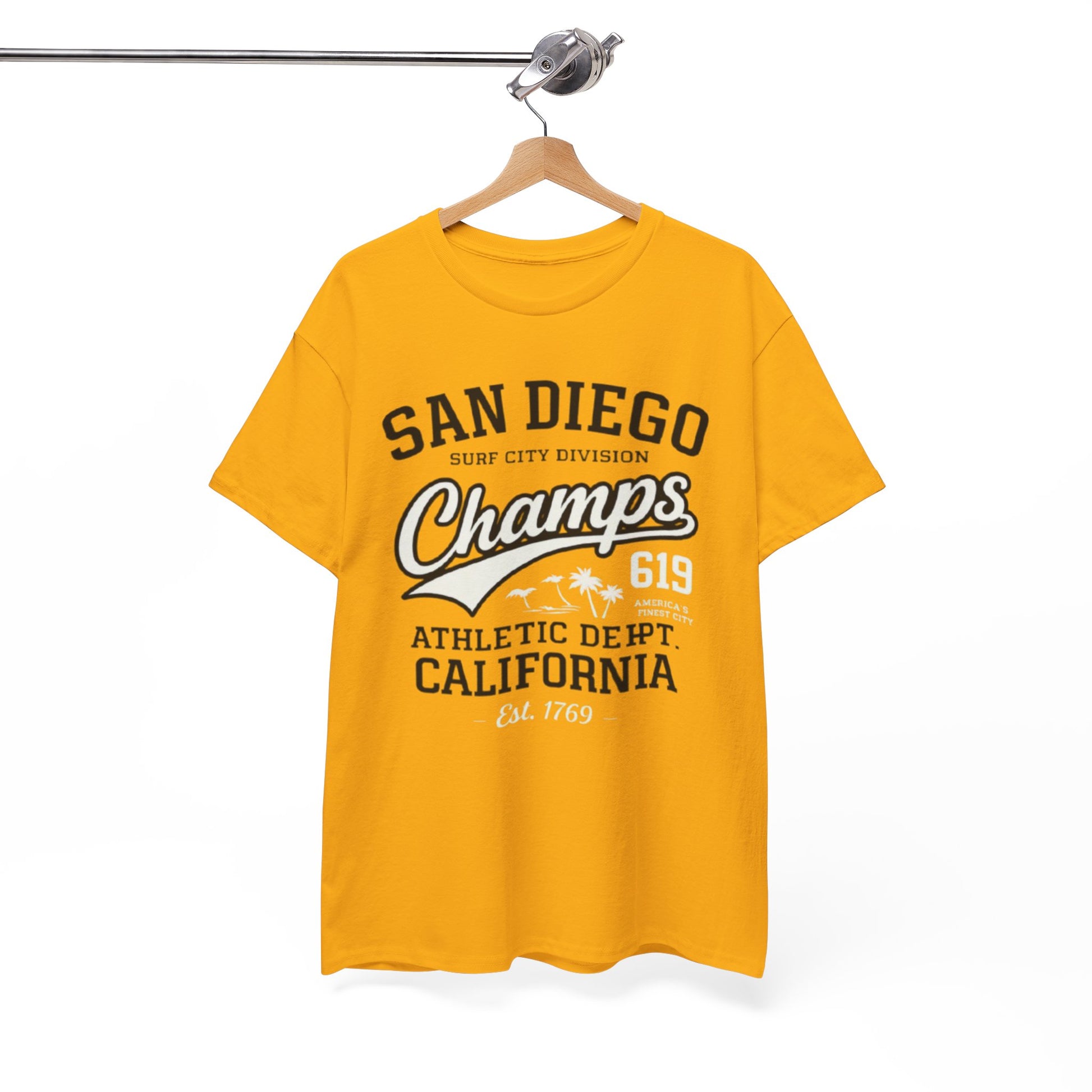 White Smoke San Diego Champs Athletic T-Shirt — California 619 Surf City Tee