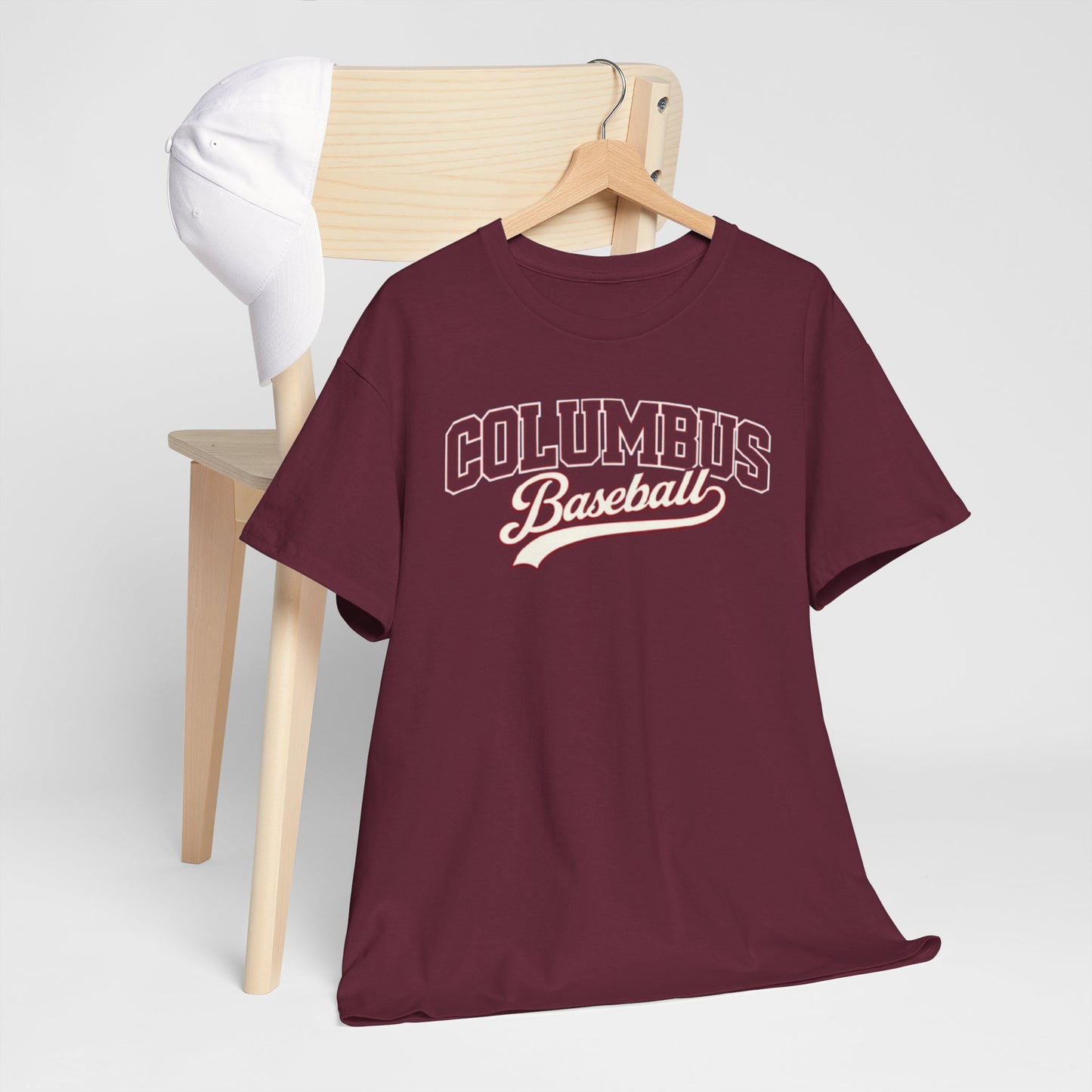 Dark Slate Gray Columbus Baseball Tee — Vintage Shirt