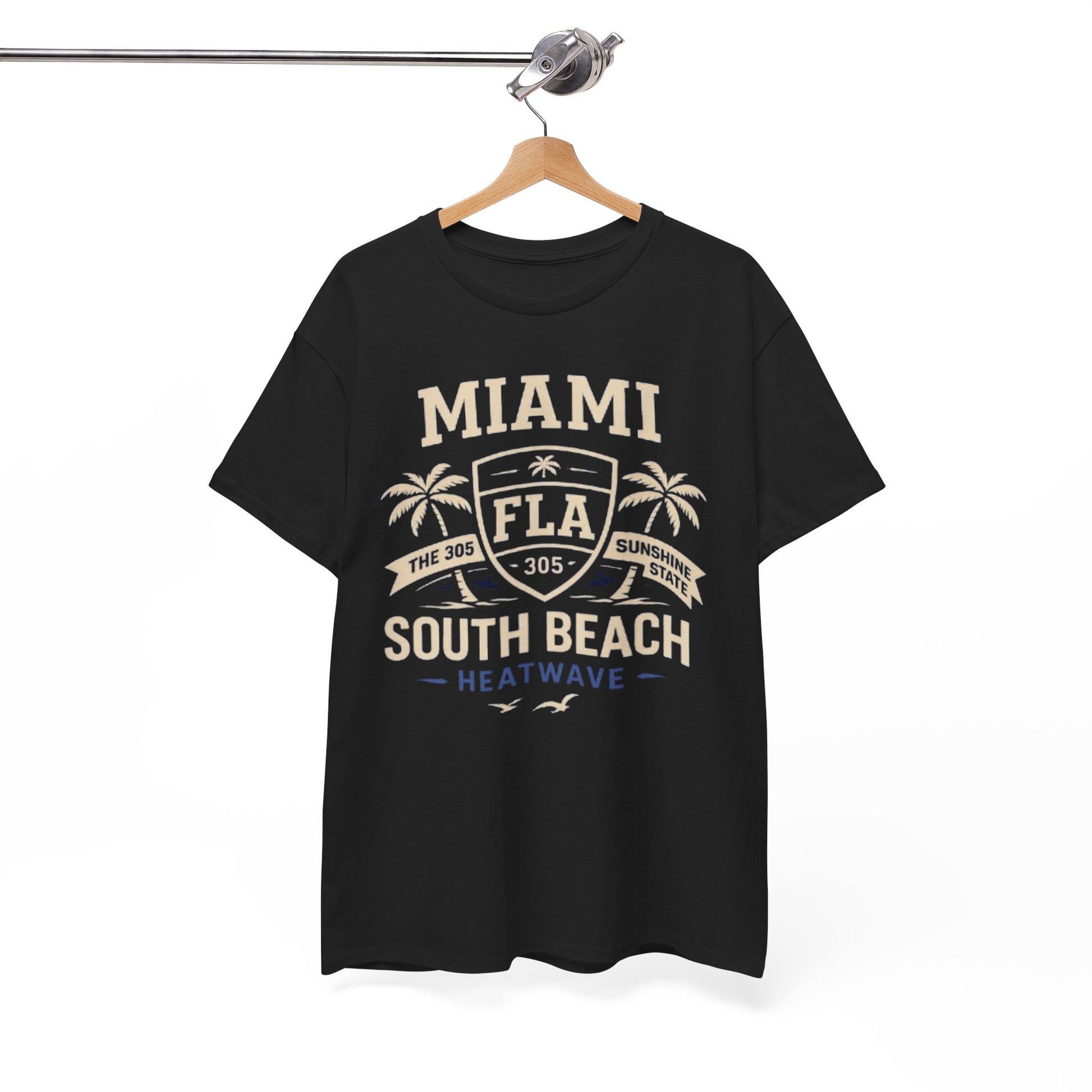 White Smoke Miami South Beach T-Shirt – FLA 305 Beach Lifestyle Streetwear tee